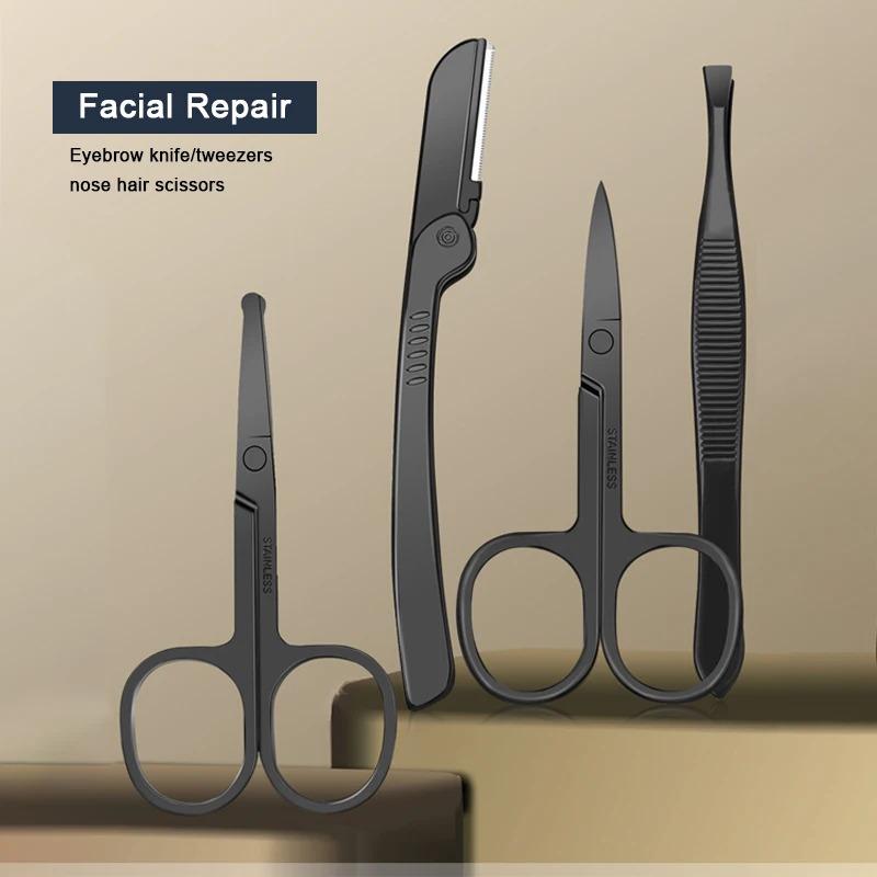 8/12/15/20/24 PCs manicure cutters nail clipper set household stainless steel ear spoon pedicure scissors tool for beauty