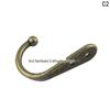 Dual-Hole Antique Style Zinc Alloy Coat & Hat Hook, Eye-Catching Light Duty Wall Hook