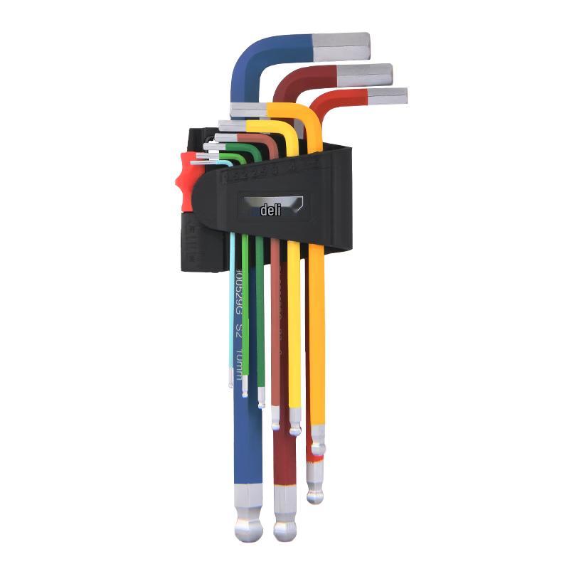 Deli S2 Tool Steel 9-Piece Hex Key Set
