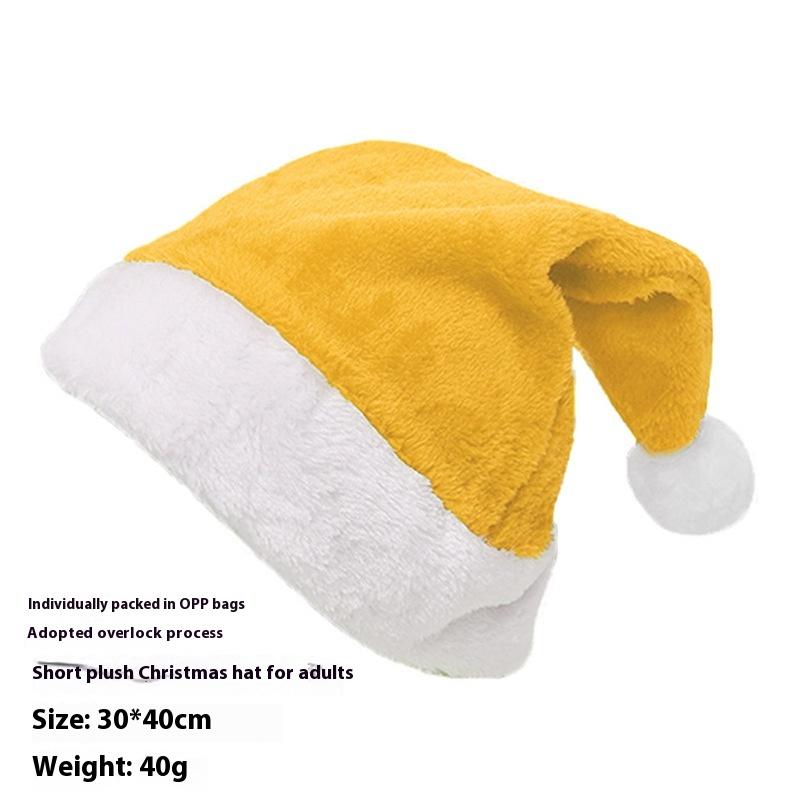 Christmas Hat Red Super Soft Bronzing Colorful Stars Adult Hat Christmas Holiday Party Dress Up