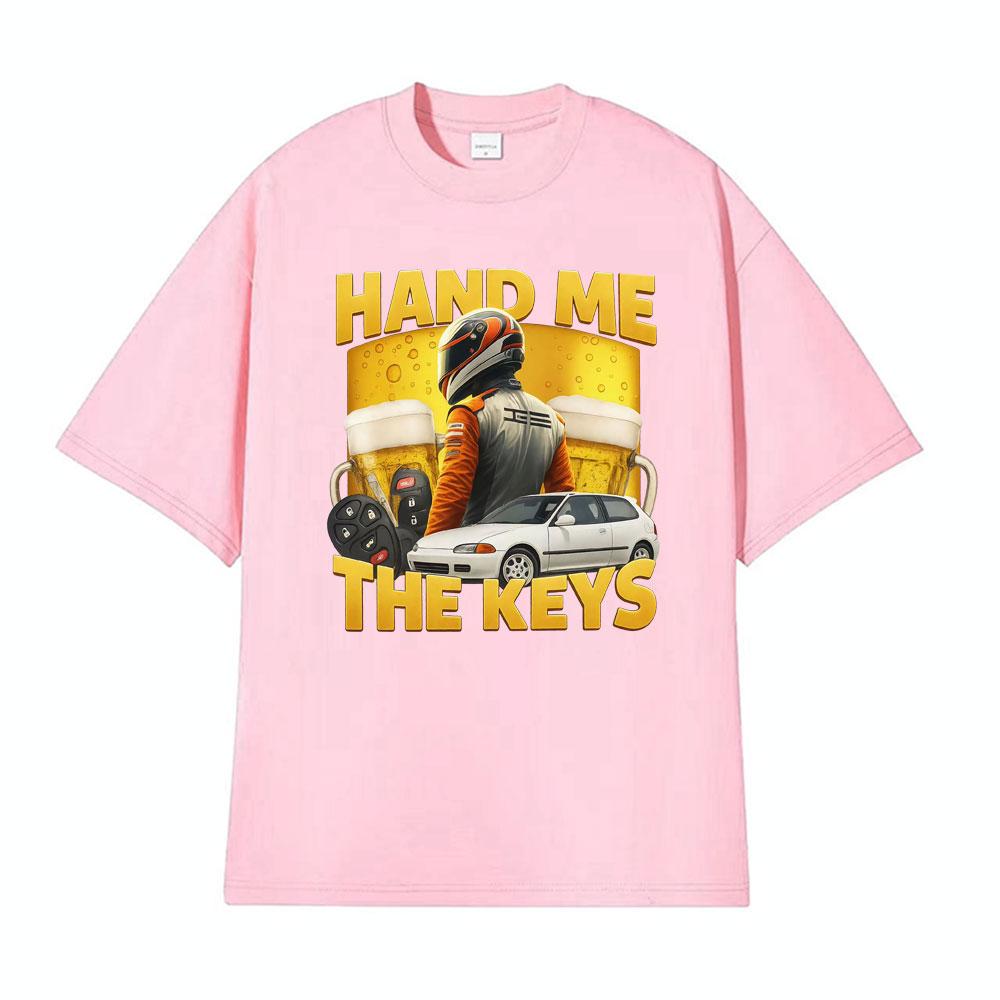 Dej mi klíče Vtipné Tričko s Alkoholem Pivem Pití a Řízení Meme Trička Pánská Dámská Vintage Tričko s Krátkým Rukávem Streetwear
