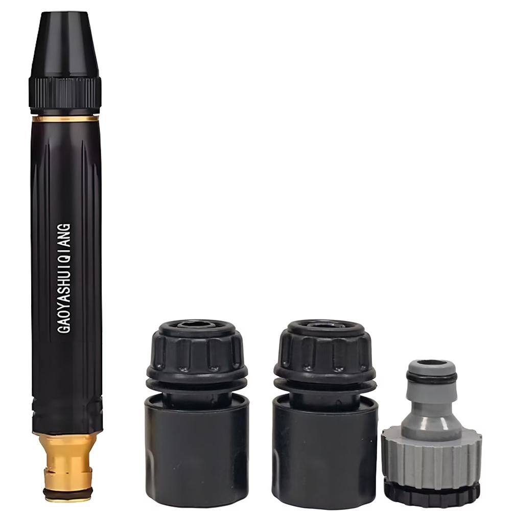 High Pressure Water Gun Set Black King Kong Car Washing Spray Nozzle Kit for Garden Irrigation Car Cleaning Metal without clamp