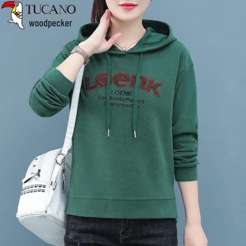 Woodpecker Women's Casual Hooded Sweatshirt