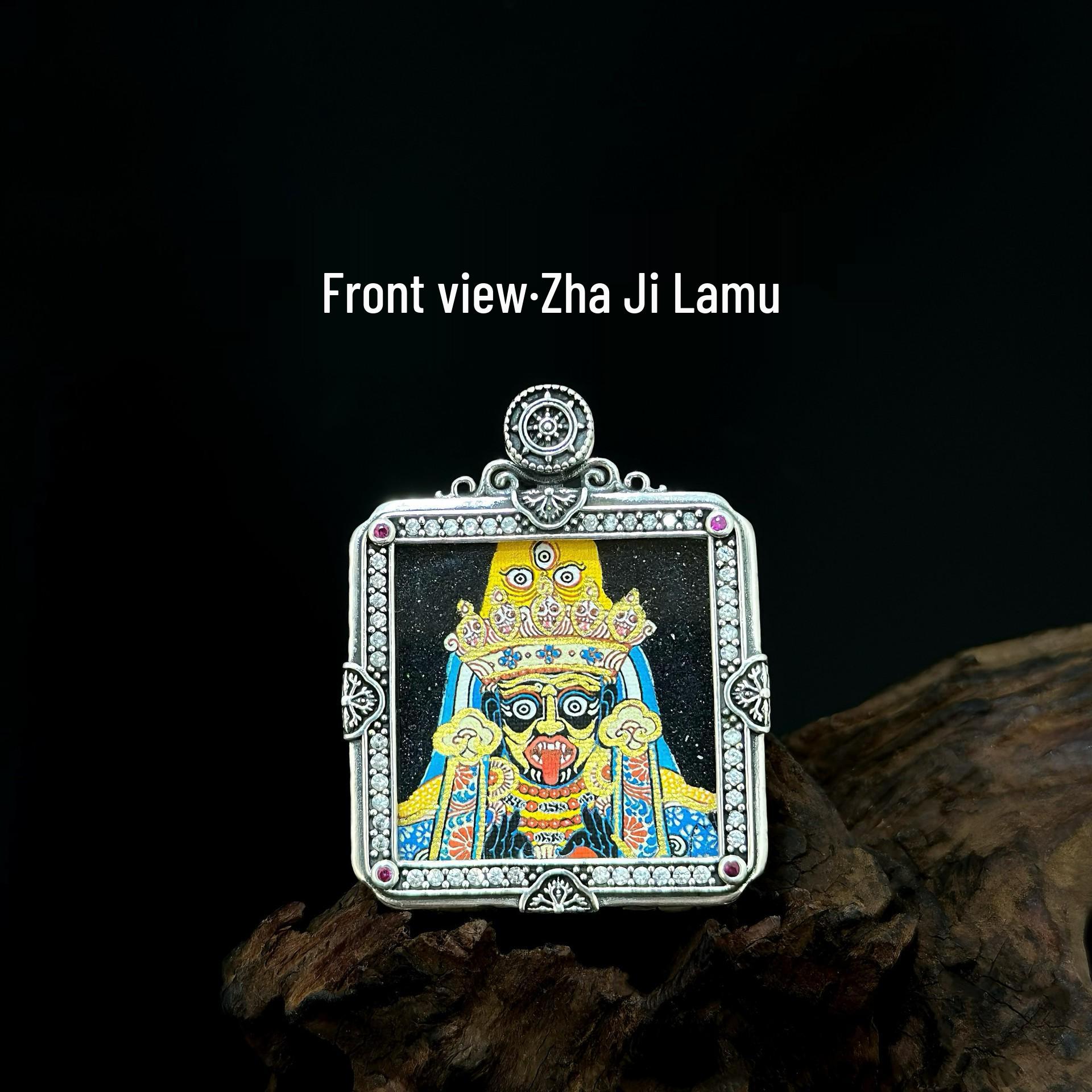 

Zakhilam Tibetan-Style S925 Sterling Silver Thangka Pendant 925 Silver