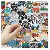 100 Retro Outdoor Camping-Themed Creative Stickers for Journaling & DIY Stationery