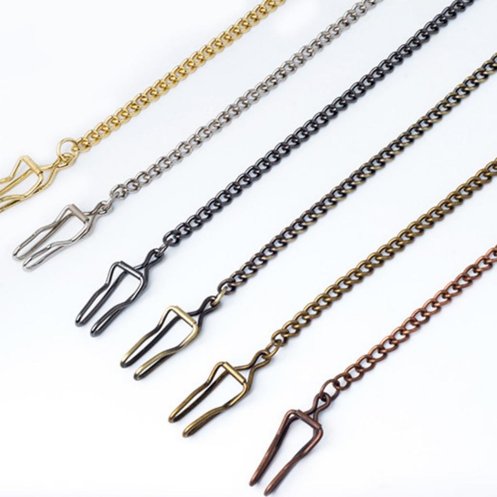 COZENTA Taschenuhr mit Kette, Handaufzug, keine Batterie erforderlich (Rotguss)