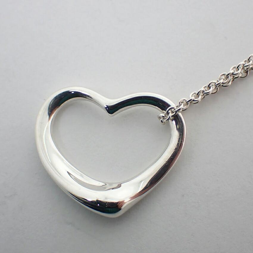 [Used] TIFFANY/Tiffany 925 Open Heart Pendant/Necklace/j97-4