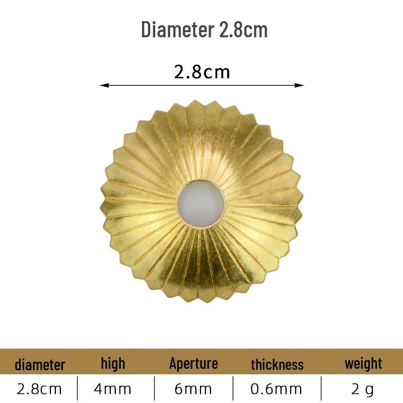 Rondella Piana Gasket in Ottone Rame Antico con Manico Irregolare per Costruzione Mobili Classici
