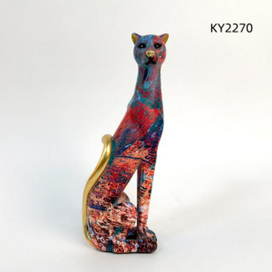 Colorful Leopard Resin Desktop Decoration