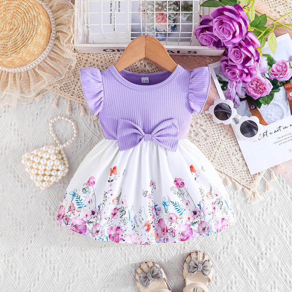 3M-3J Süße Babykleider Modische Kleider Mädchen Printkleider Sommerkleider