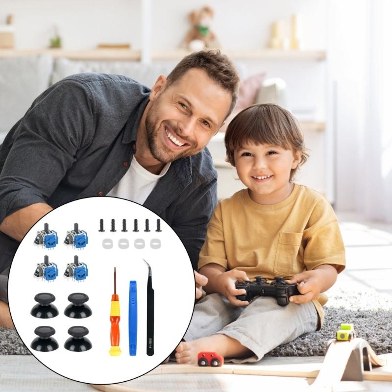 Magnetic Sensors Joysticks Upgraded Kit Includes Thumbsticks And Essential Tools For Drift Less Controller Maintenance