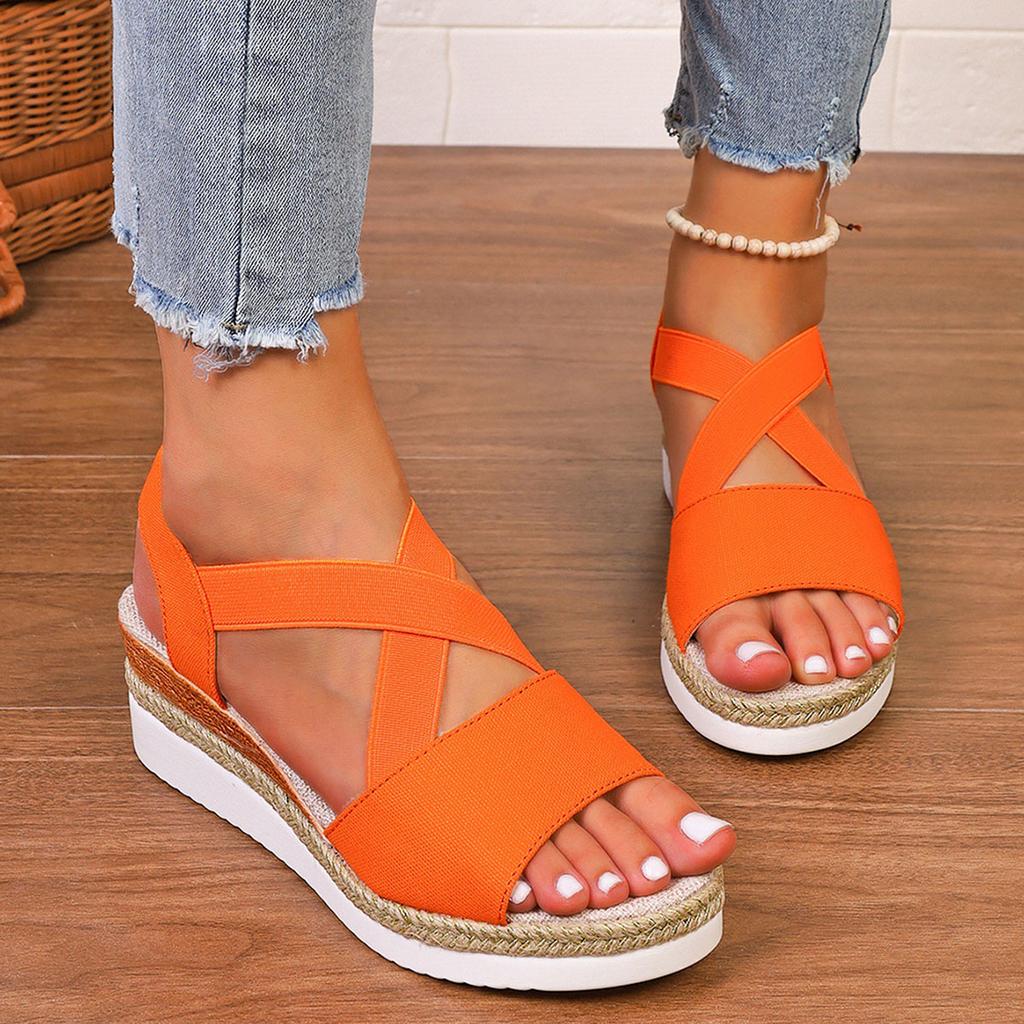 Fashion Women Wedges Sandals 2025 New Summer Platform Sandals Open Toe Espadrilles Shoes for Women Retro Outdoor Ladies Casual Sandales