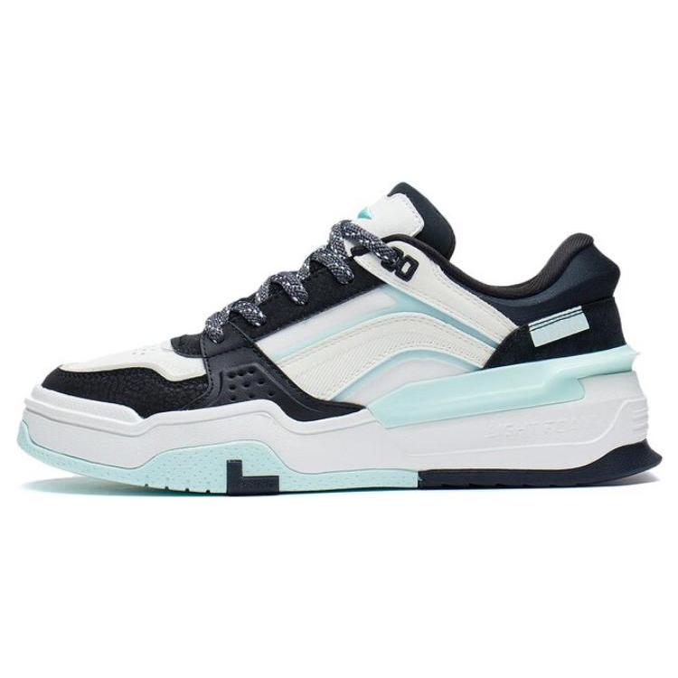 

new LiNing Participate In The Stars Low Top Sports Casual Shoes Women s Black White Blue 35