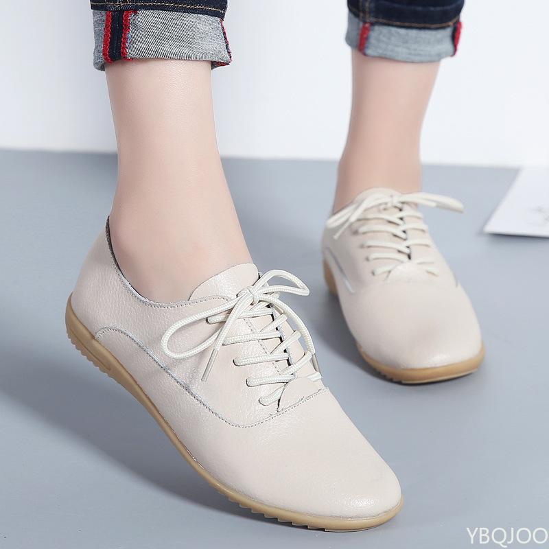 2025 Summer Loafers Soft Pointed Toe women Footwear Genuine Leather Ladies Casual Shoes Moccasins Women Flats Shoes White Mujer