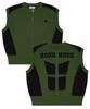 Hoodhood Racing Knit Zip-Up Vest Khaki