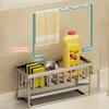 Kitchen Sink Caddy Stainless Steel Sponge And Brush Holder with Adjustable Divider Auto Drain Tray Countertop Organizer for Utensils Dish Soap Bottle