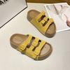 Beautiful Thick-bottomed Cool Slippers for Women's 2025 Summer New Outer Wear, High-end Sense Going Out with Skirt Slippers