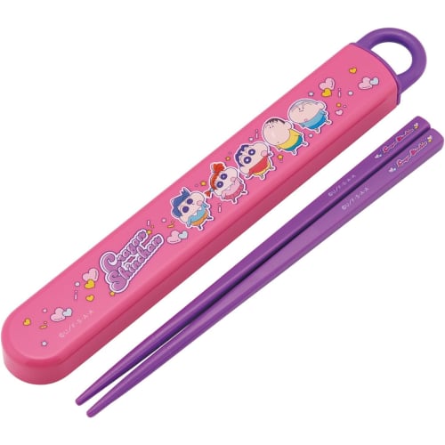 Crayon Shin-chan Chopstick Set, Bento Chopstick Case, Chopstick Case, 16.5cm, Slide-out Type, Made in Japan, Dishwasher Safe, Antibacterial, 25-Piece