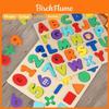 Wooden Alphabet Puzzle Blocks For Kids Educational Toy With Diy Shape Matching For Early Learning
