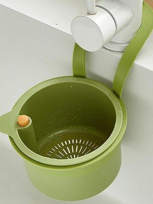 Cesta de drenaje colgante para cocina Cesta con trampa para residuos de alimentos desmontable Presionar para limpiar Colador de fregadero para hogar Apartamento Hotel Casa de campo