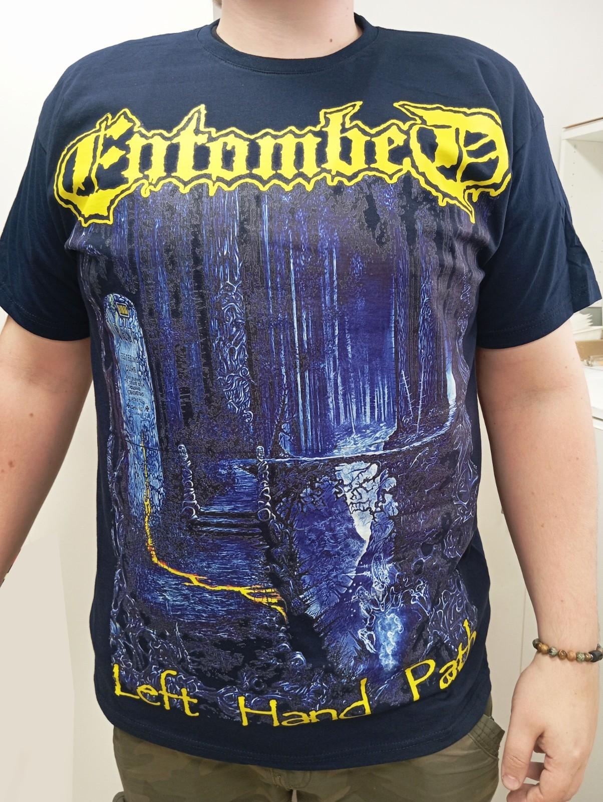 Entombed Left Hand Path 1990 album Navy T shirt all sizes S-5XL M