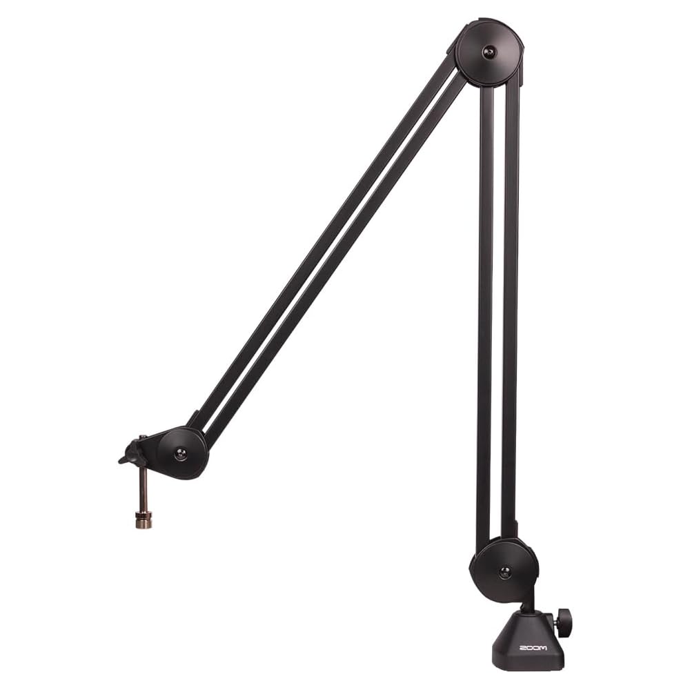 ZOOM Microphone Arm for Game Streaming, Commentary, and VTubers - Clamp/Recessed Stand Compatible, Adjustable Angle, 2kg Load Capacity, ZMA-1 (Domesti