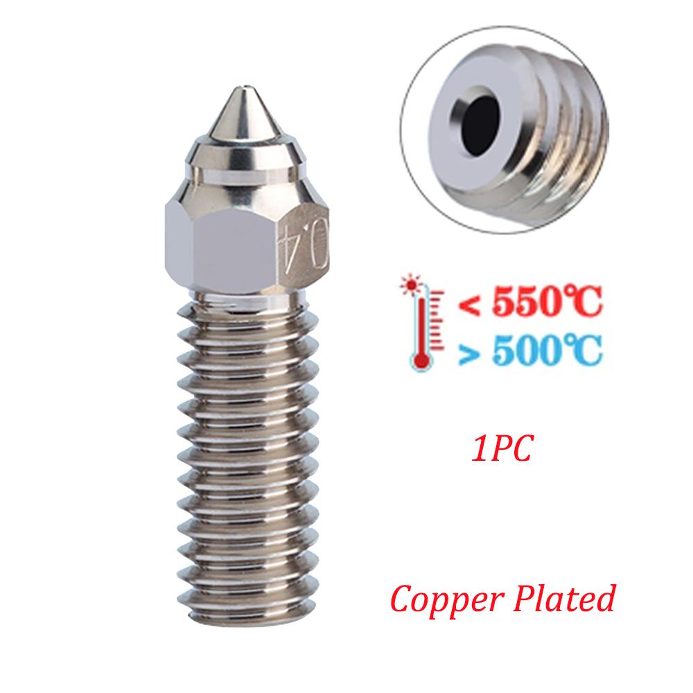 Nozzles For Creality Ender 3 V3 KE/ K1/ K1 Max/ CR-M4 High Quality Brass Copper Plated Hardened Steel Bimetal Volcano Nozzle