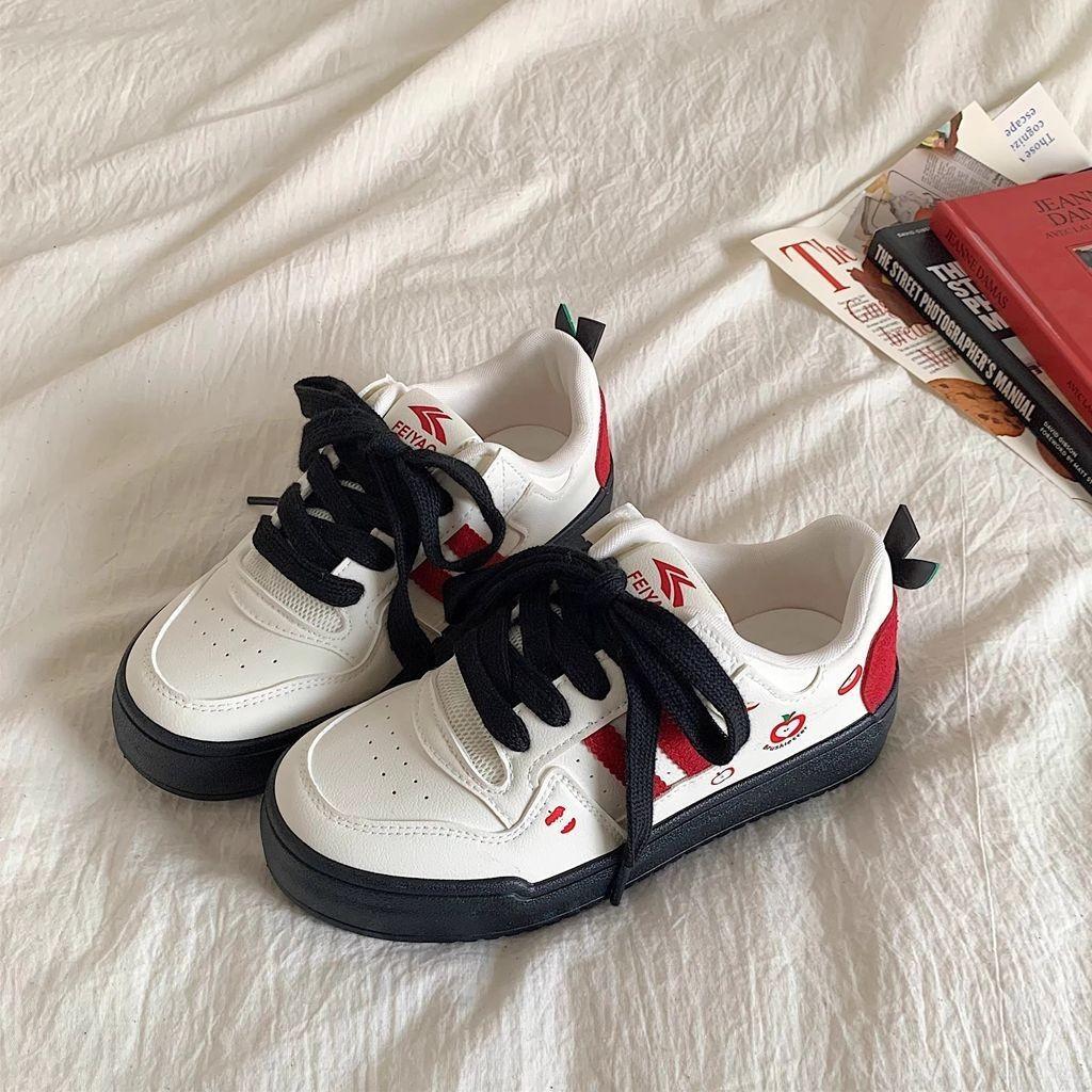 

trsgui spring niche Christmas style casual women s new fashion little white shoes classic women s board shoes 40