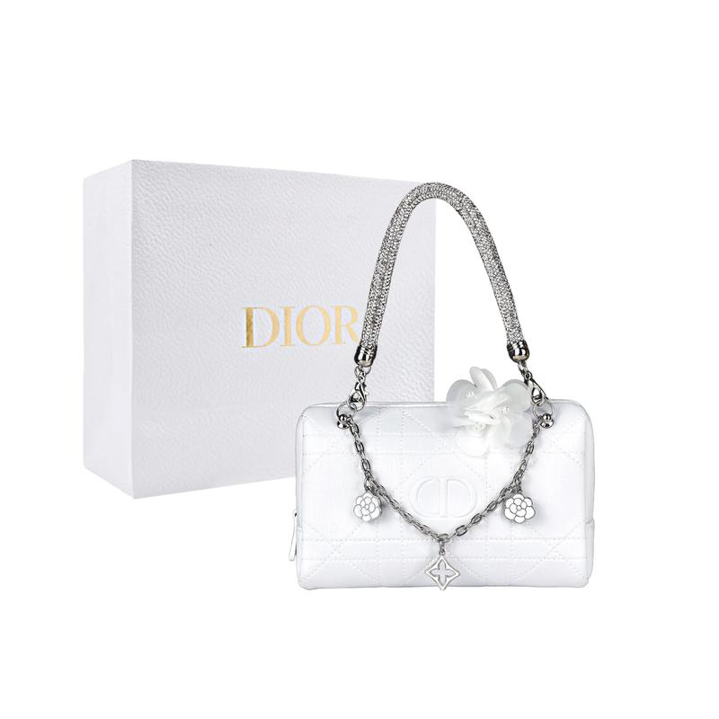 

DIOR Bag [Customized Cosmetic Bag] Xueling Xinglan Polyester fiber metal pendant, niche high-end sense, girly fashion item, summer dopamine literary золотой