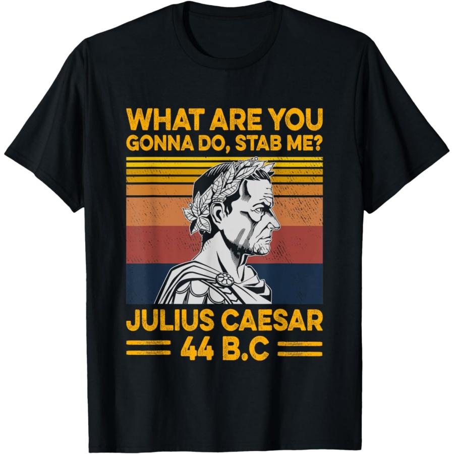 What Are You Gonna Do Stab Me_ Julius Caesar 44 B C Funny T-Shirt XXXXXL чёрный