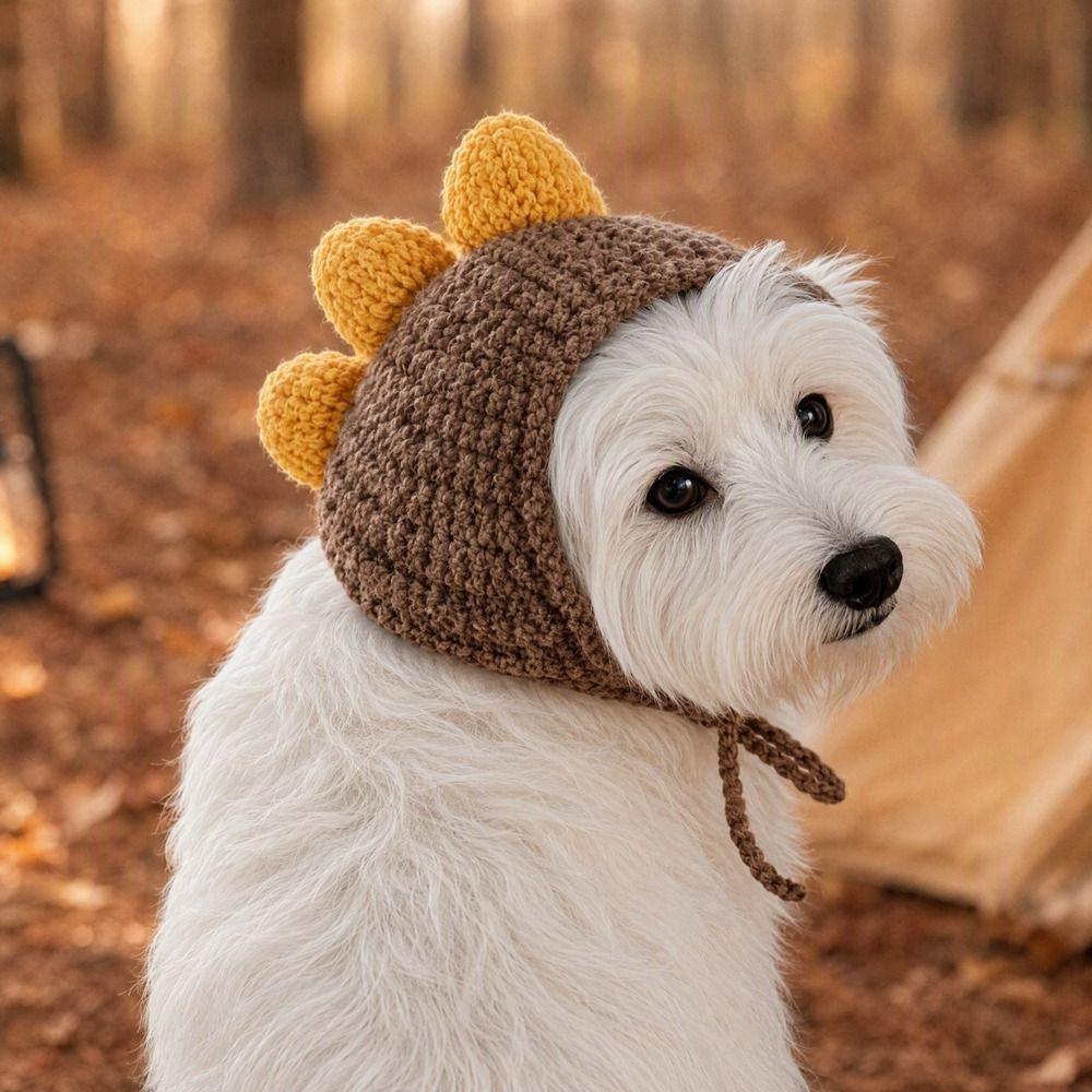 Windproof Dog Head Cover Warm Winter Pet Cap Cute Pet Headwear Cosplay Party