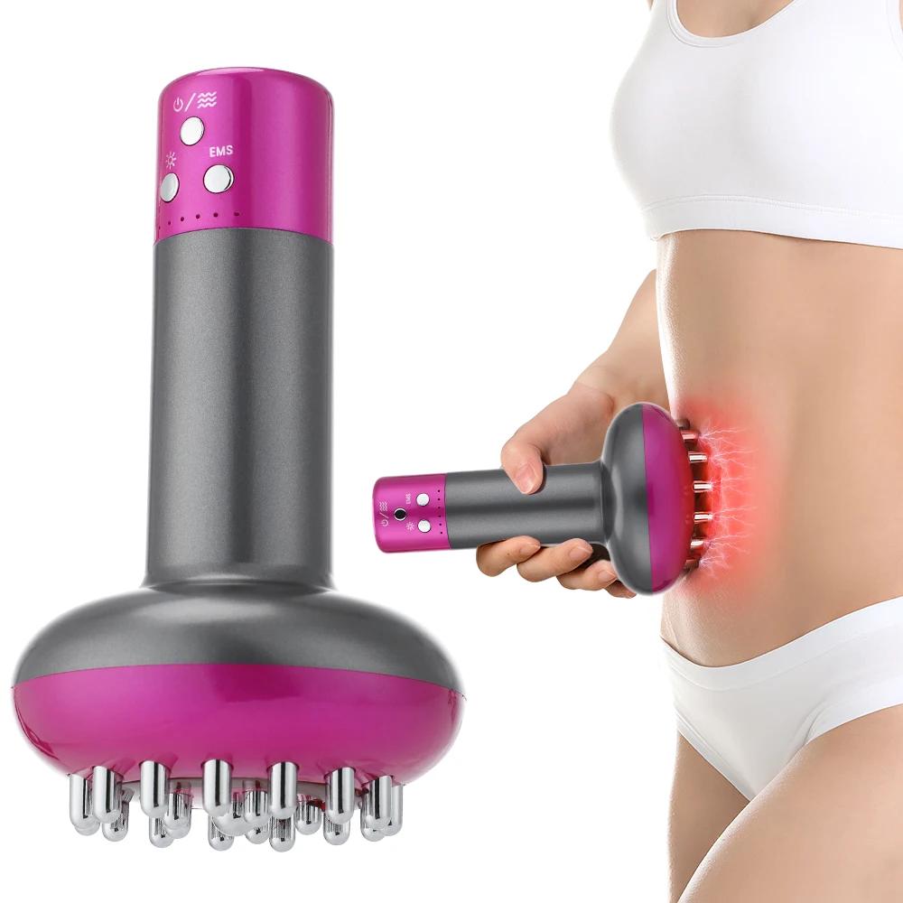 Escova elétrica recarregável para massagem Guasha Meridian Body Brush de 6 velocidades Bady Shapping Massage Anti Celulite Guasha Aparelho queimador de gordura