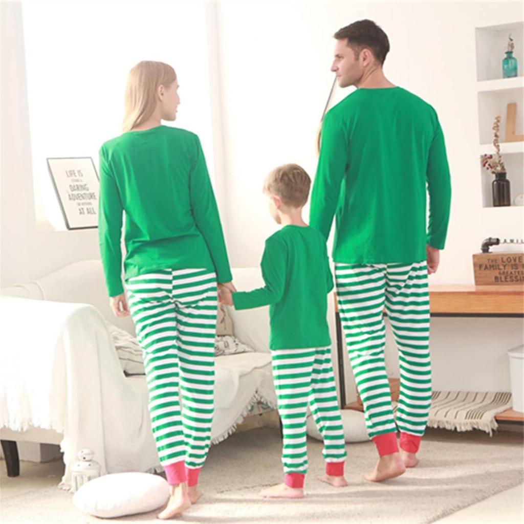 2024 Autumn/Winter Parent-Child Pajama Sets with Christmas Hat