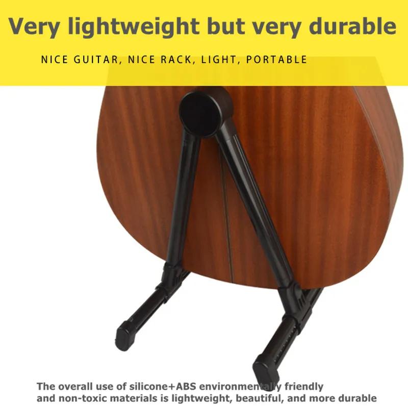 Guitar Stand Folding A Frame Floor Universal ABS for Acoustic Classical Electric Bass Guitars Banjo Ukulele Portable