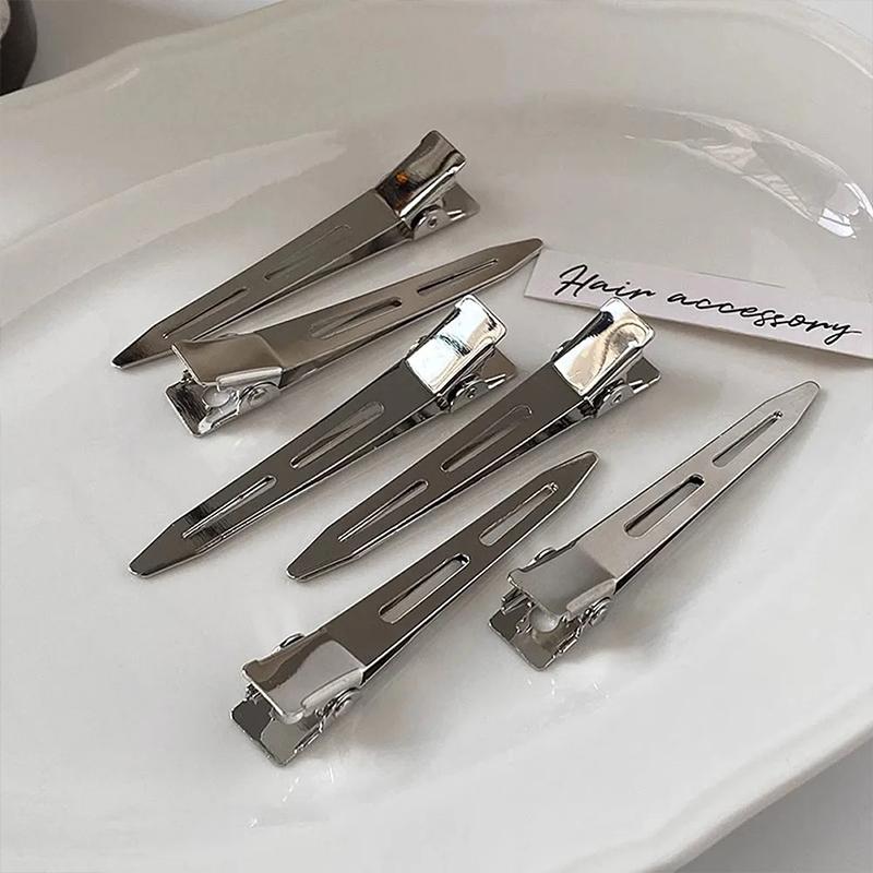 10pcs 4.5cm Simple Versatile Alloy Hair Clips Headwear Hair Accessories Women Man Professional Ladies Salon Fixed Hair Clips