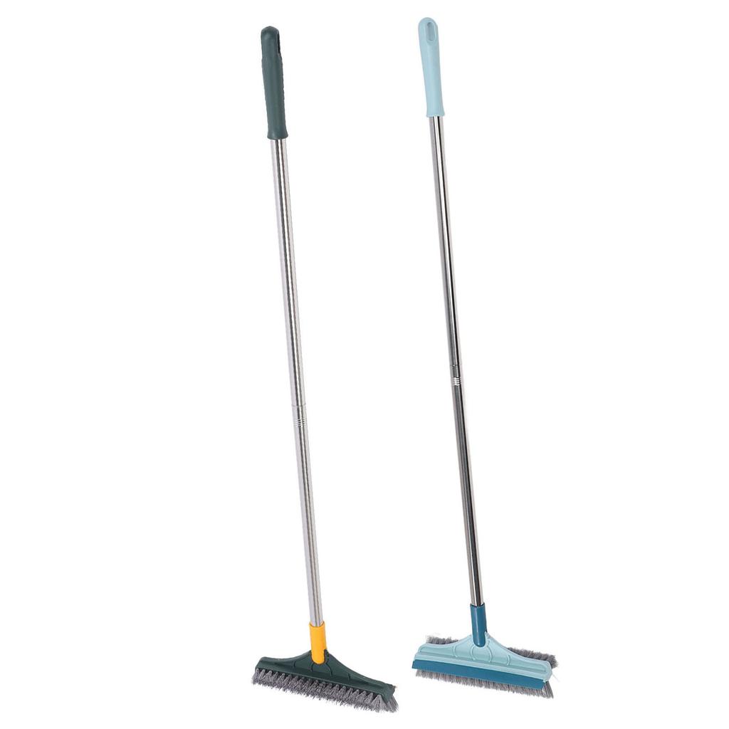 3 In 1 Floor Scrub Brush 180 Degree Rotatable Head Long Handle Floor Scraper Grout Cleaner for Home