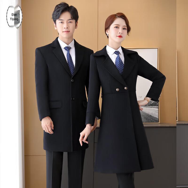 Унисекс рабочий тренч из смесовой шерсти L