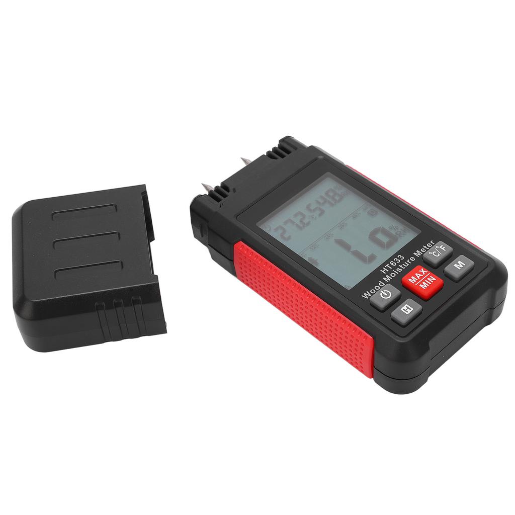 Wood Moisture Meter Digital Tester Firewood Damp Detector for Lumber Woodwoking Plaster Paper Floor