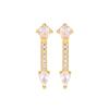 925 Silver Needle Long Chain Stud Earrings For Women Exquisite Zircon Geometric Tassel Pendant Earrings Luxury Jewelry