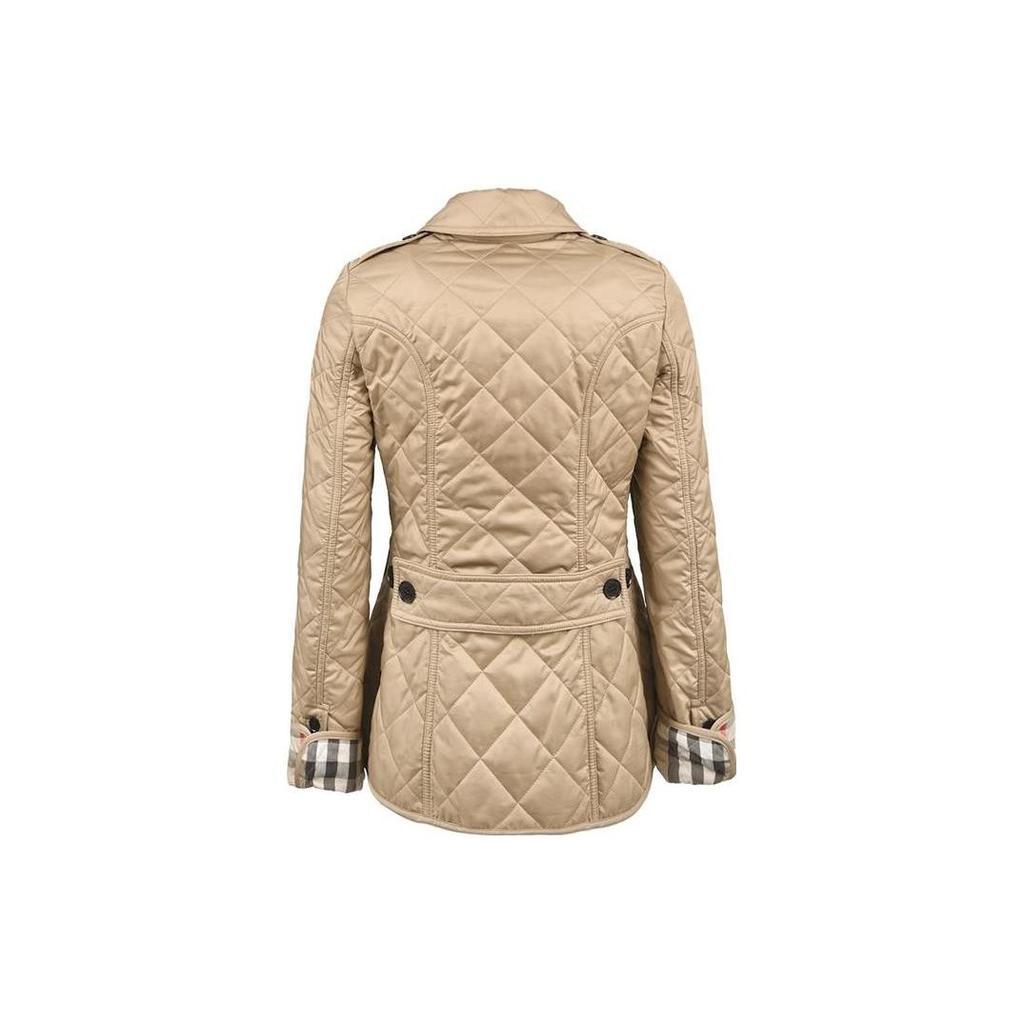 Burberry Women's Diamond Quilted Jacket Beige 80658721