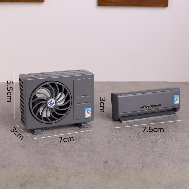 Kindersichere solarbetriebene Klimaanlage Modell Realistisches ABS-Design Verbessert Puppenhäuser Interaktives Spiel Und Kreativität