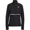 (WMNS) Logo Printing Stand Up Collar Zipper Long Sleeve Jacket Coat Black Women's GU3834