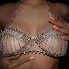 2022 New Crystal Bikini Bra Body Chain Harness Sexy Shiny lux Bling Rhinestone Bra Body Chain Jewelry for Women
