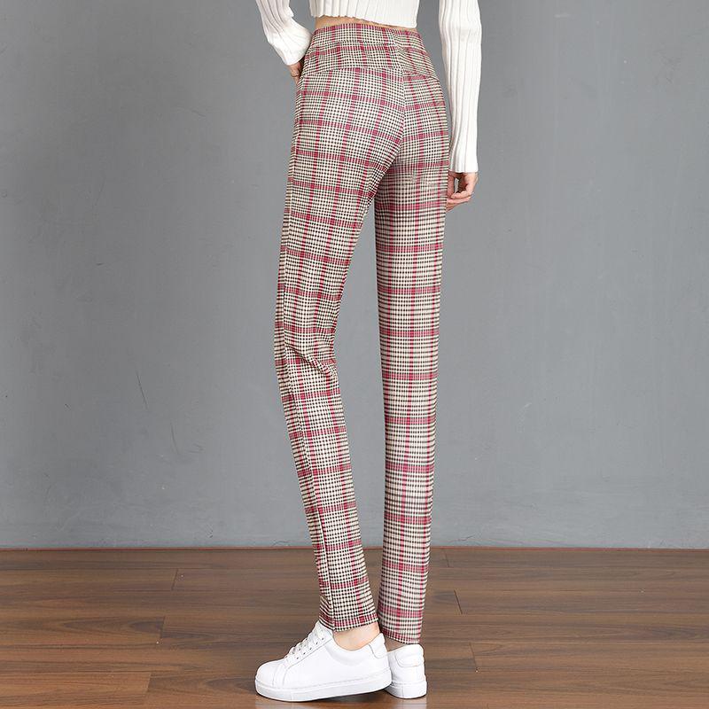 Elastische Taille Dicke Karohosen für Damen - Herbst/Winter 2025 Schlankmachender Trendiger Stil
