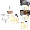Silver Aluminum Alloy Tuning Fork Collection For Musical Instruments And Health Treatments With Carrying Bag