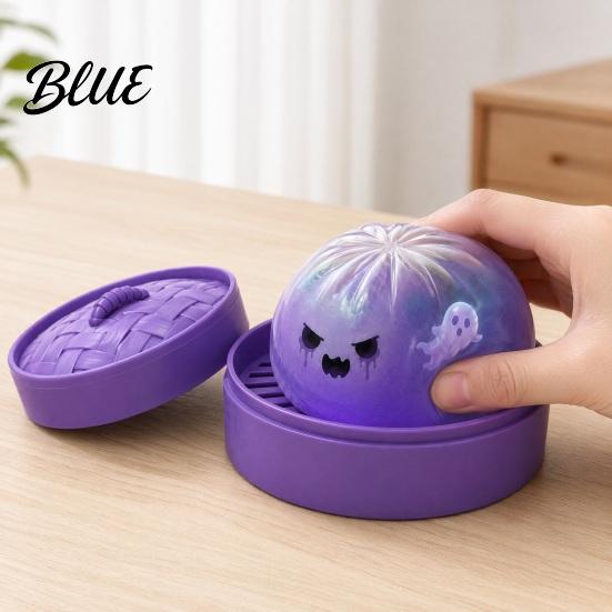 Dumpling Shaped Toy Halloween Stress Relief Toy Pumpkin Ghost Steamed Bun Squeeze Sensory Ball Fidget Party Favors Adult