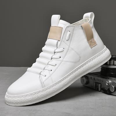Mode Echt Leer Casual Schoenen voor Heren Luxe Merk Antislip Outdoor Sneakers Mode Vrije Tijd Loop Schoenen Heren Vulkaniseer Schoenen