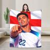 Bellinghams Flanelldecke Fußball Fußball Mode Überwurfdecken für Sofa Bettwäsche Wohnzimmer 150*125cm Tagesdecken,