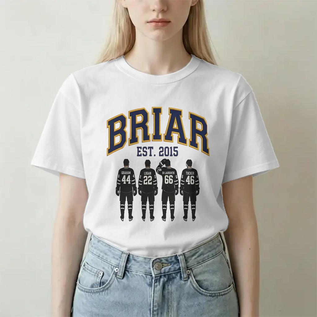Off Campus Garrett Grahams Briar University Eishockey T-Shirt für Unisex WoUnisex Neuheit Reines Baumwoll-T-Shirt Rundhals-T-Shirt Kleidung
