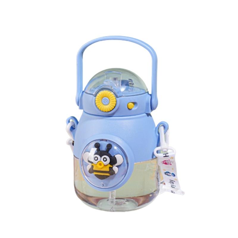 Large Capacity Children's Water Bottle With Straw Ideal For School And Outdoor Use